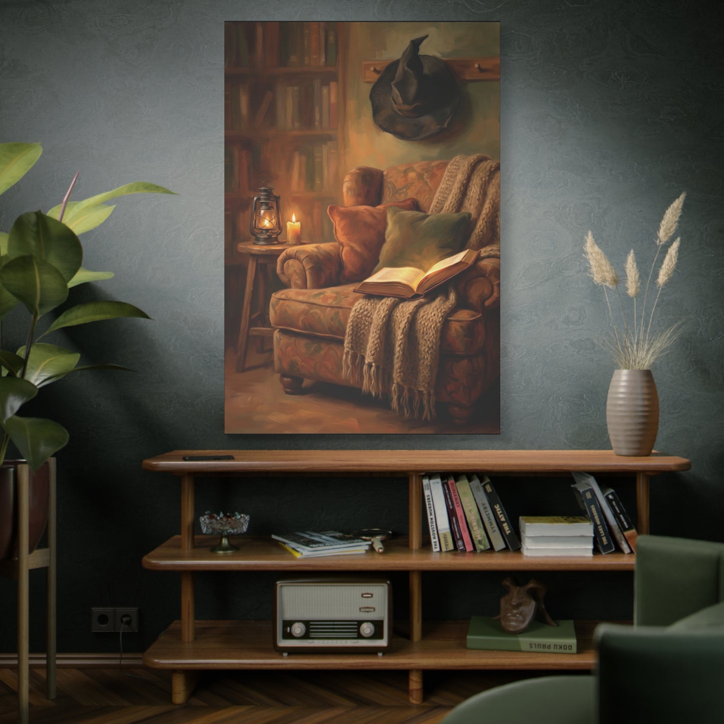 The Reading Witch's Armchair | Stretched Matte Canvas