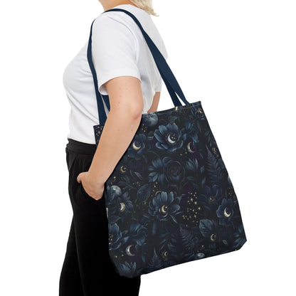 Celestial Flora | Dark Floral Tote Bag