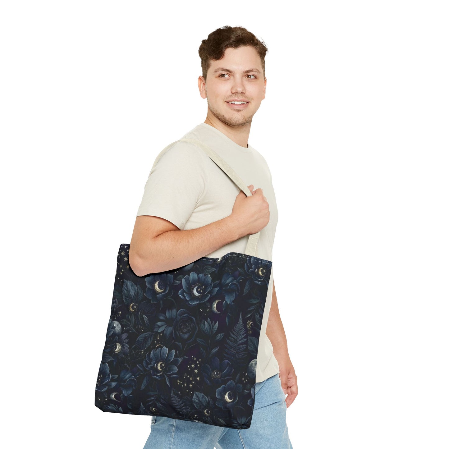 Celestial Flora | Dark Floral Tote Bag