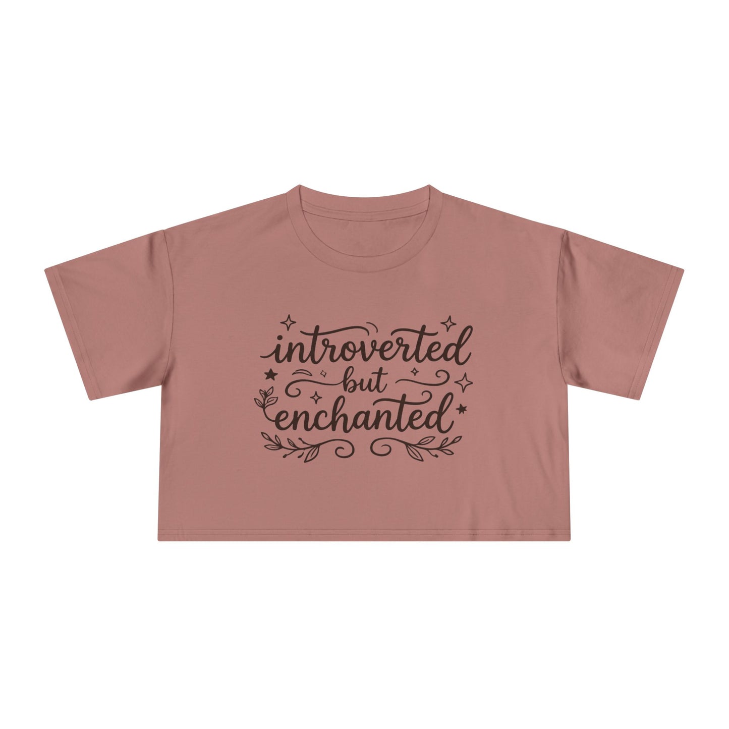 Introverted but Enchanted Cropped Shirt | Cozy Whimsical Gift for Introverts