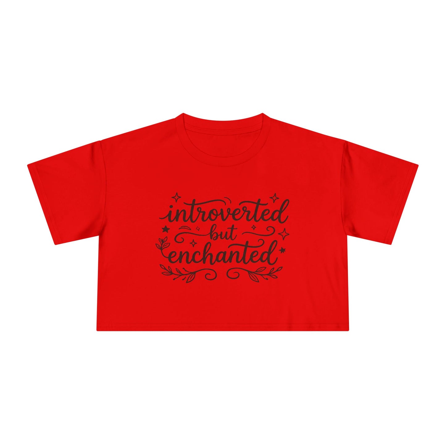 Introverted but Enchanted Cropped Shirt | Cozy Whimsical Gift for Introverts