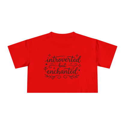 Introverted but Enchanted Cropped Shirt | Cozy Whimsical Gift for Introverts