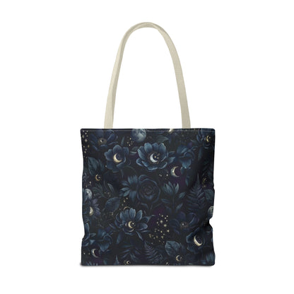 Celestial Flora | Dark Floral Tote Bag
