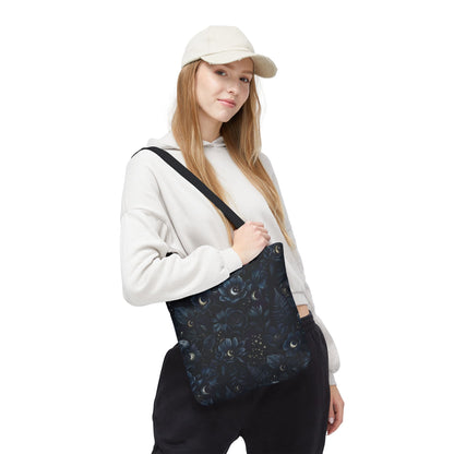 Celestial Flora | Dark Floral Tote Bag