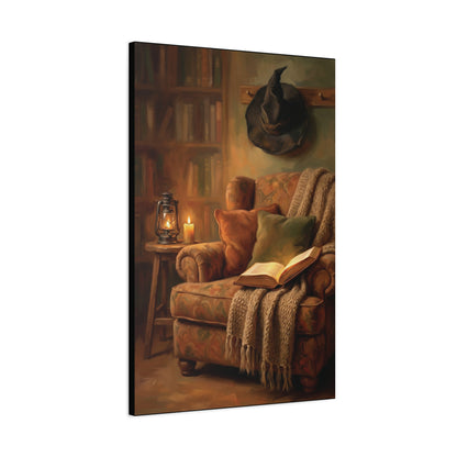The Reading Witch's Armchair | Stretched Matte Canvas