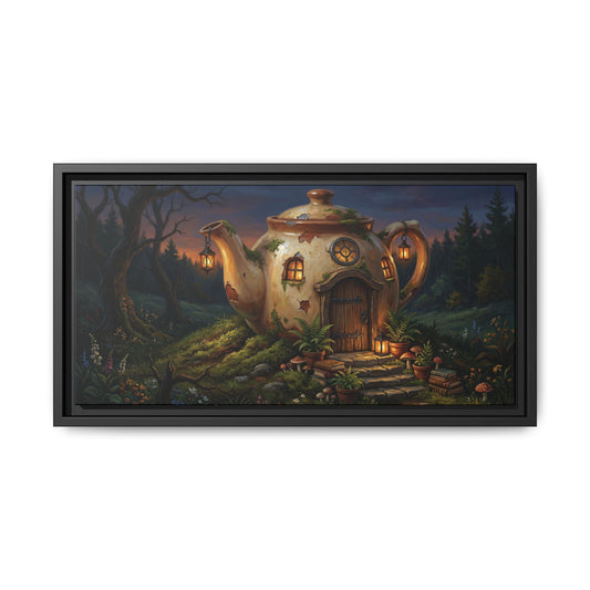 Teapot House in the Grove | Framed Matte Canvas Art Print