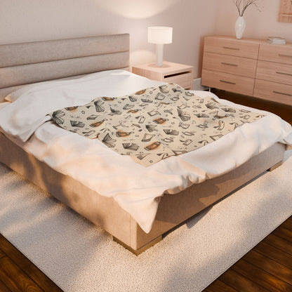 Cozy Reading Night | Velveteen Plush Blanket