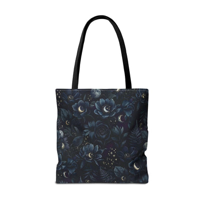 Celestial Flora | Dark Floral Tote Bag