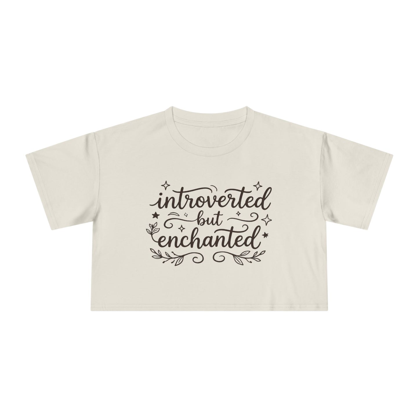 Introverted but Enchanted Cropped Shirt | Cozy Whimsical Gift for Introverts
