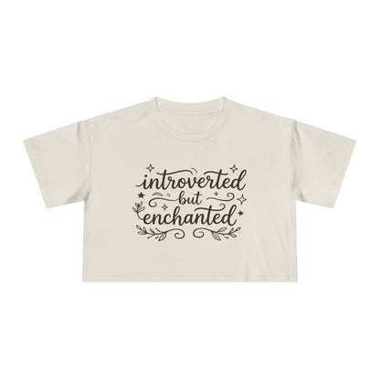 Introverted but Enchanted Cropped Shirt | Cozy Whimsical Gift for Introverts