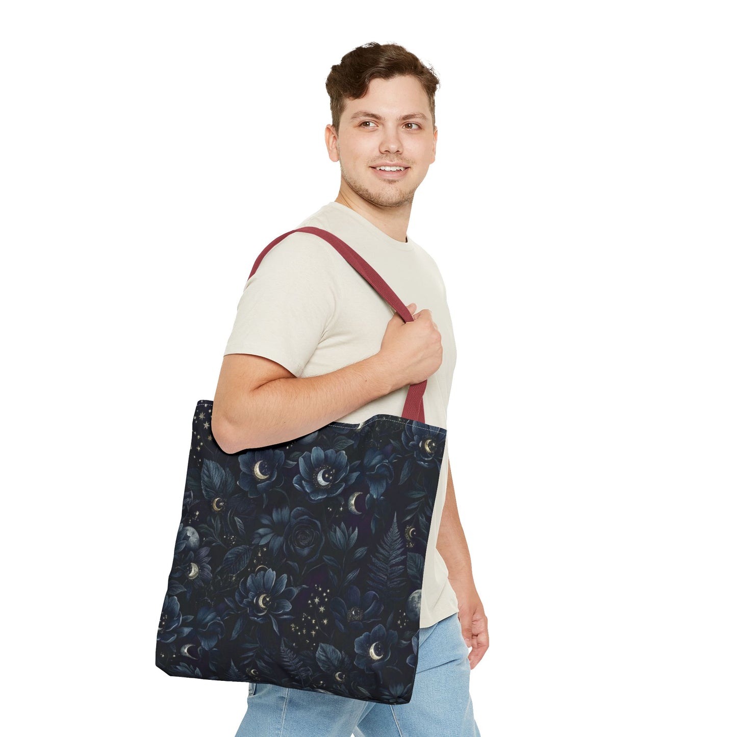 Celestial Flora | Dark Floral Tote Bag
