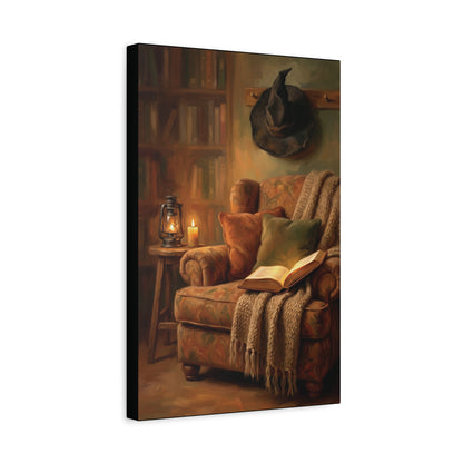 The Reading Witch's Armchair | Stretched Matte Canvas