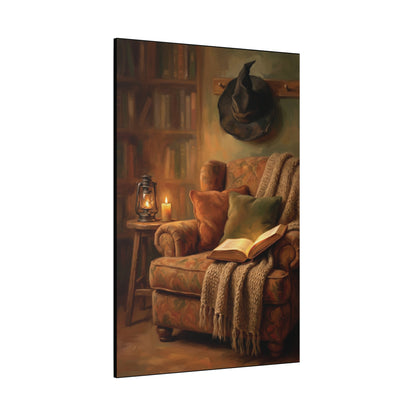 The Reading Witch's Armchair | Stretched Matte Canvas