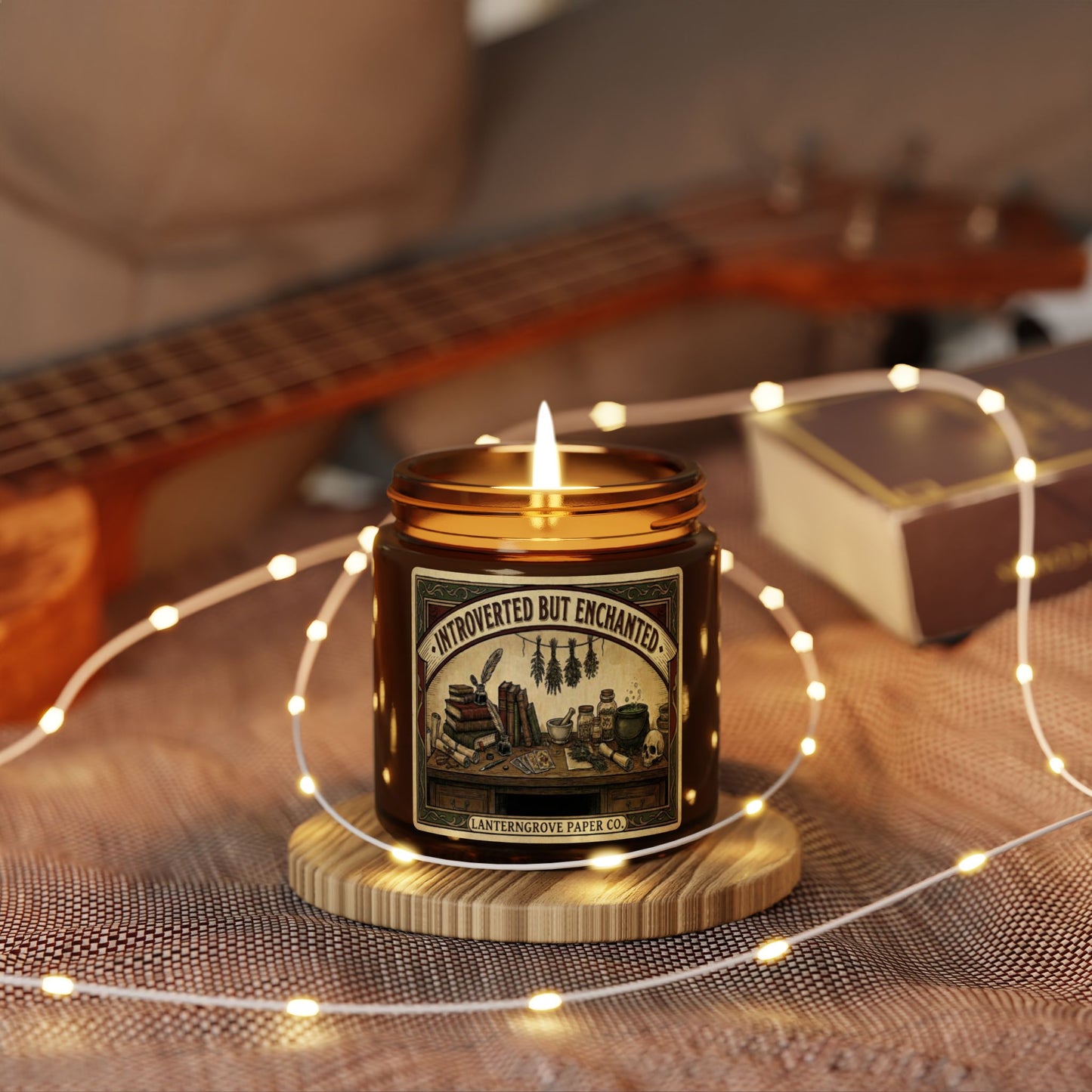 Introverted But Enchanted | Soy Candle | Amber Jar Aromatherapy Candle