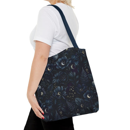 Celestial Flora | Dark Floral Tote Bag