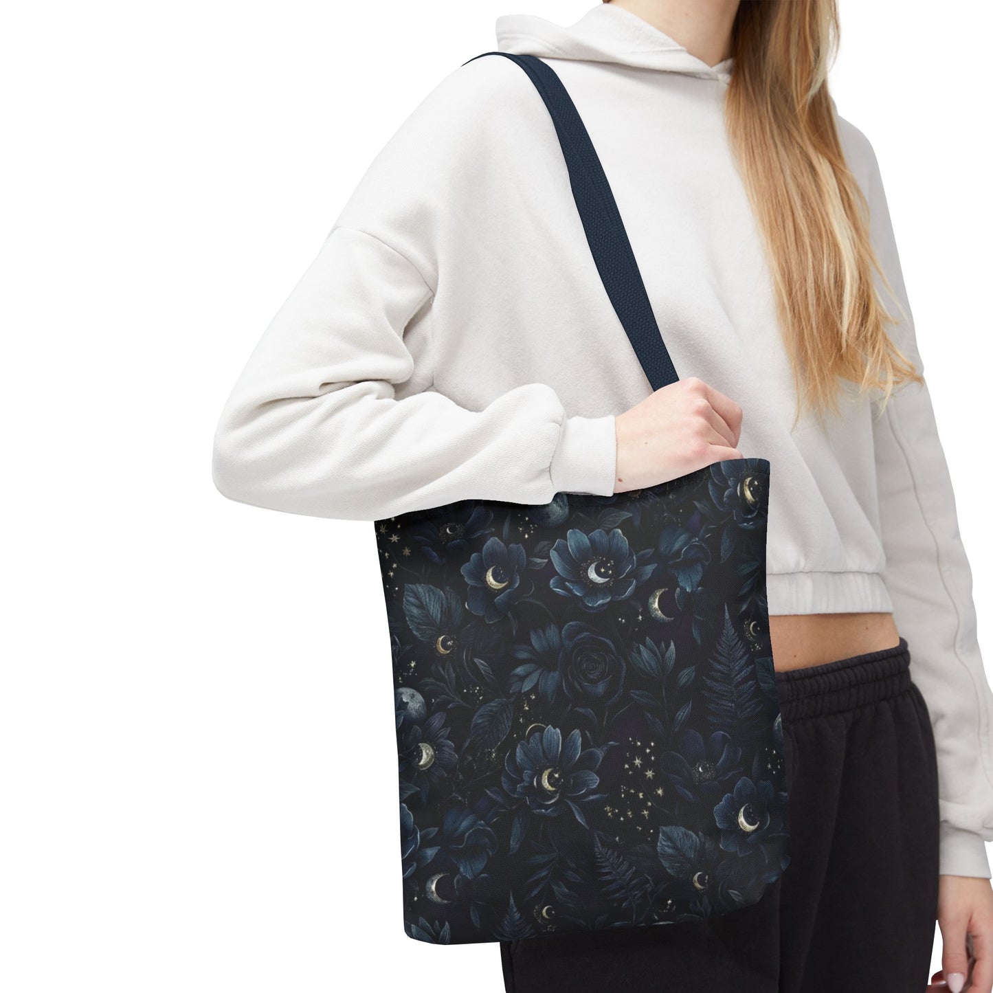 Celestial Flora | Dark Floral Tote Bag