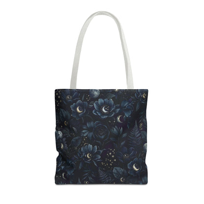 Celestial Flora | Dark Floral Tote Bag