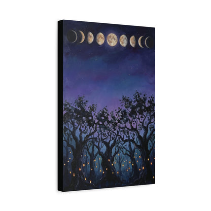 Moon Phases Over the Grove | Canvas Wall Art