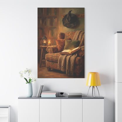 The Reading Witch's Armchair | Stretched Matte Canvas
