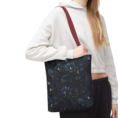 Celestial Flora | Dark Floral Tote Bag