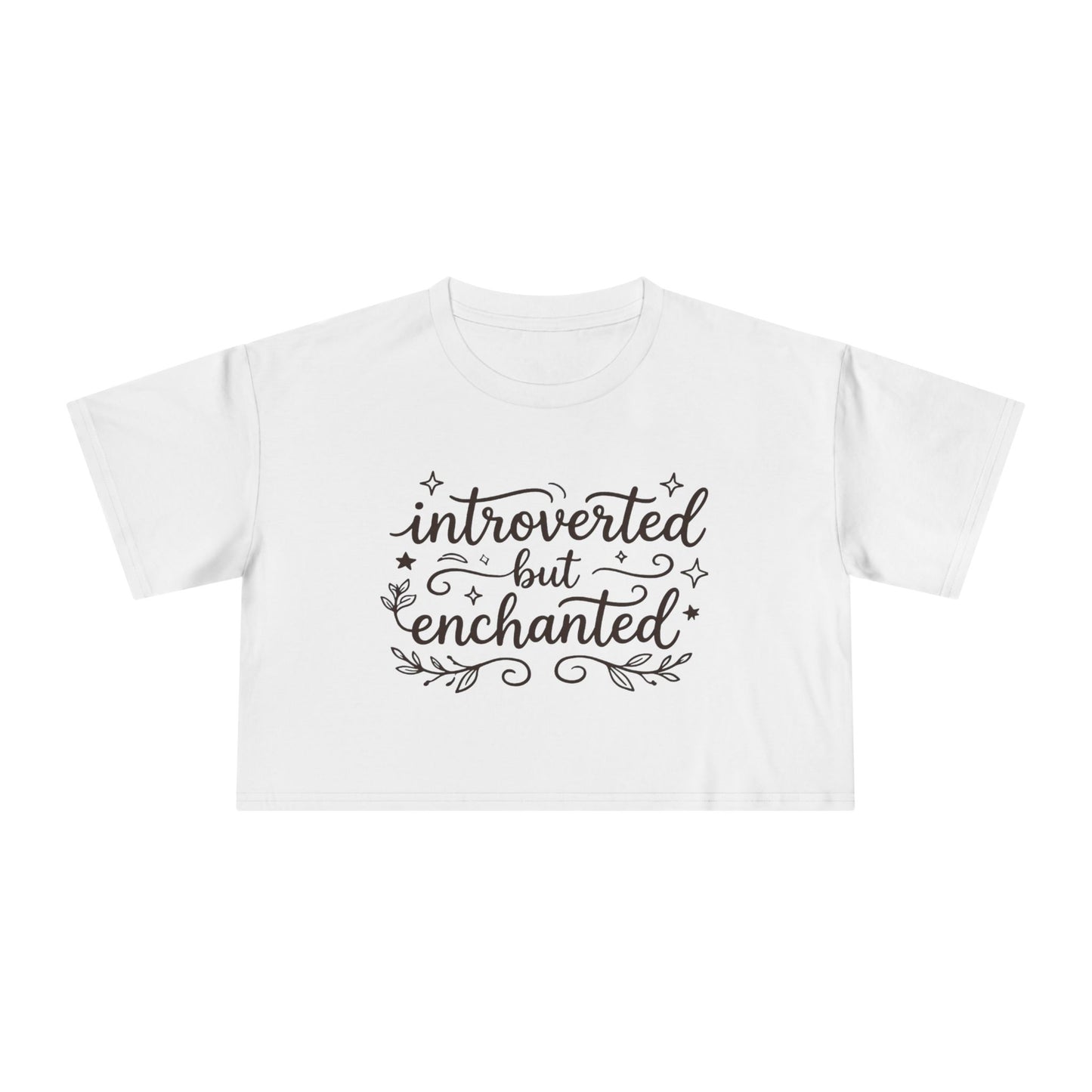 Introverted but Enchanted Cropped Shirt | Cozy Whimsical Gift for Introverts
