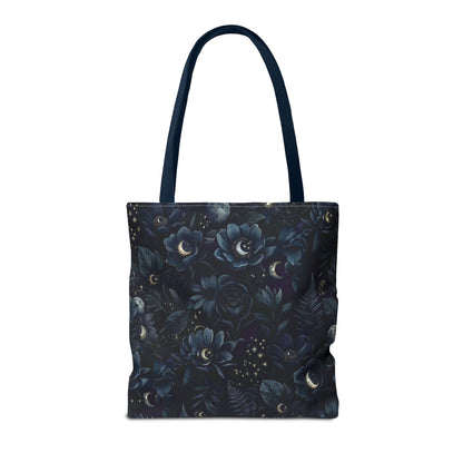 Celestial Flora | Dark Floral Tote Bag