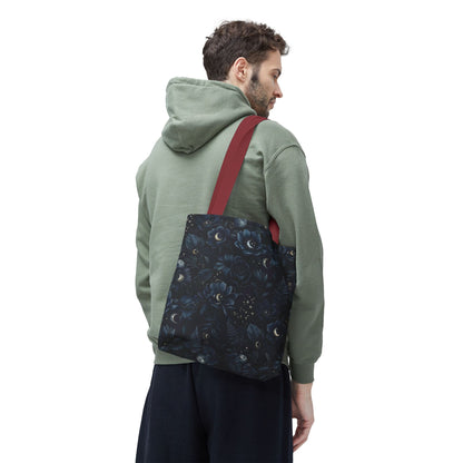 Celestial Flora | Dark Floral Tote Bag