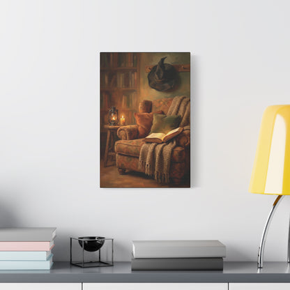 The Reading Witch's Armchair | Stretched Matte Canvas