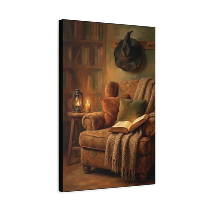 The Reading Witch's Armchair | Stretched Matte Canvas