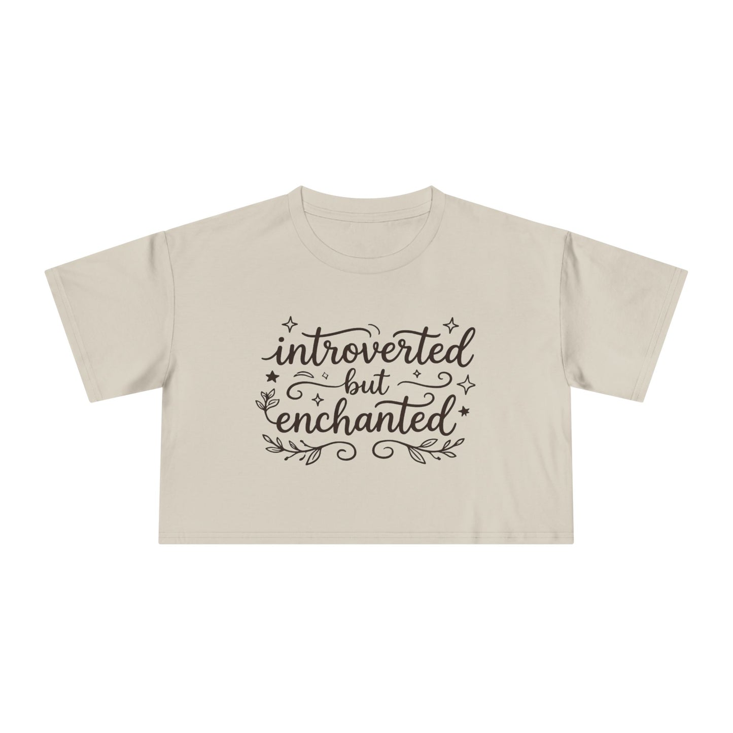 Introverted but Enchanted Cropped Shirt | Cozy Whimsical Gift for Introverts