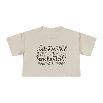 Introverted but Enchanted Cropped Shirt | Cozy Whimsical Gift for Introverts