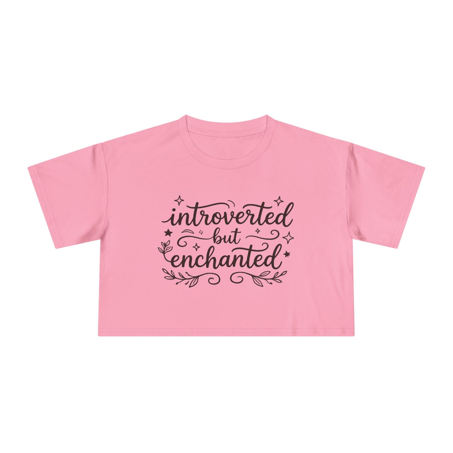 Introverted but Enchanted Cropped Shirt | Cozy Whimsical Gift for Introverts