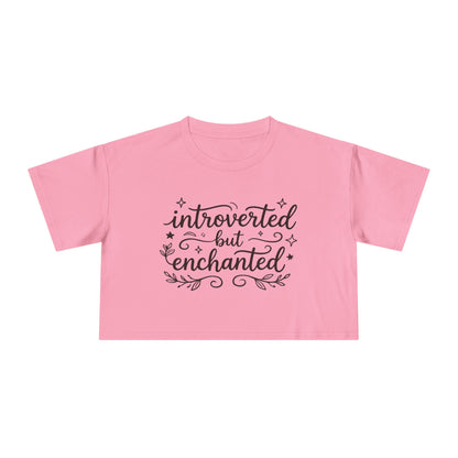Introverted but Enchanted Cropped Shirt | Cozy Whimsical Gift for Introverts