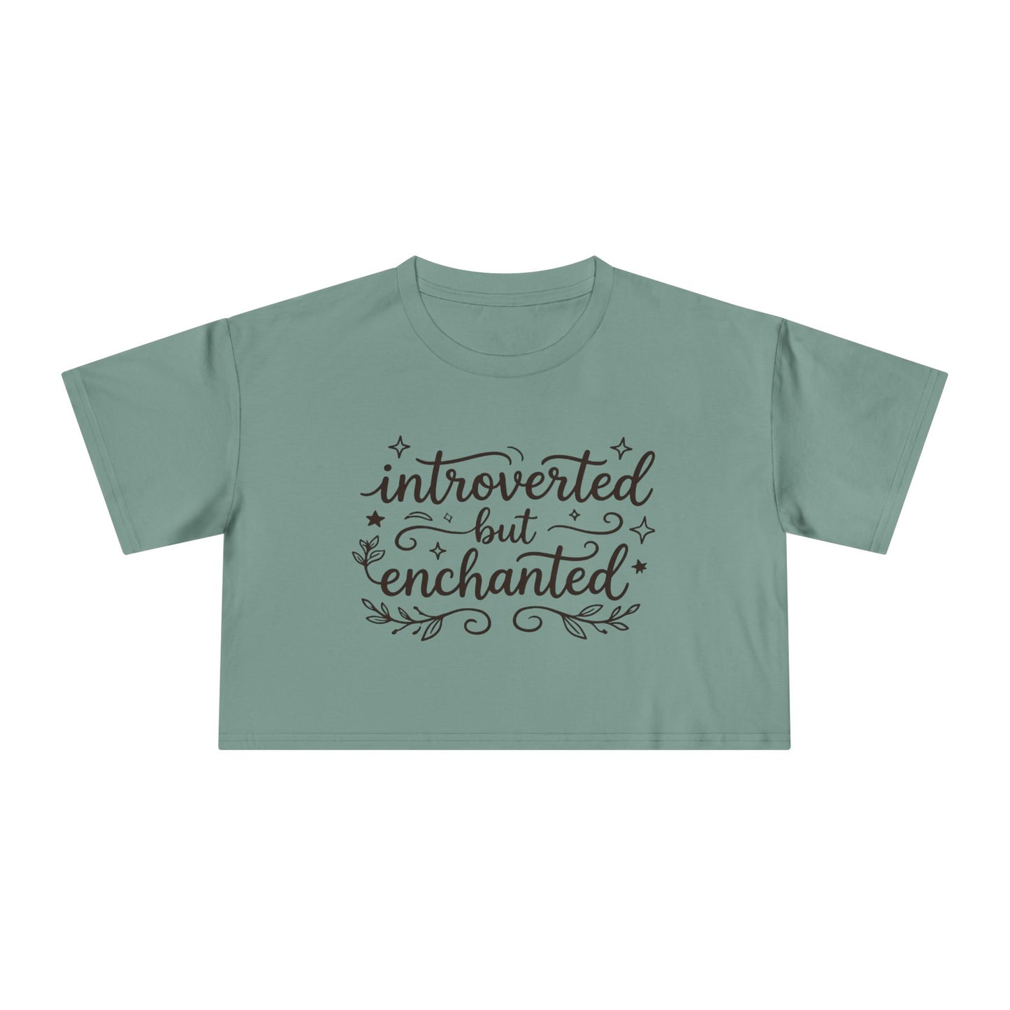 Introverted but Enchanted Cropped Shirt | Cozy Whimsical Gift for Introverts