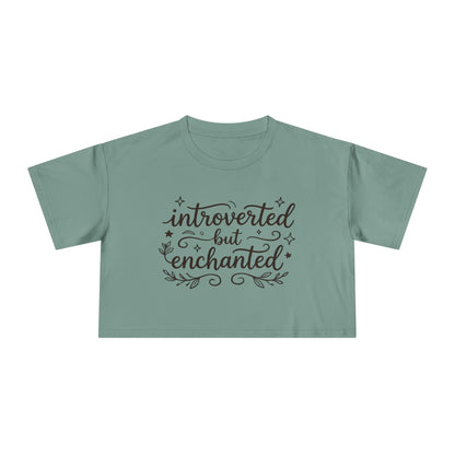 Introverted but Enchanted Cropped Shirt | Cozy Whimsical Gift for Introverts