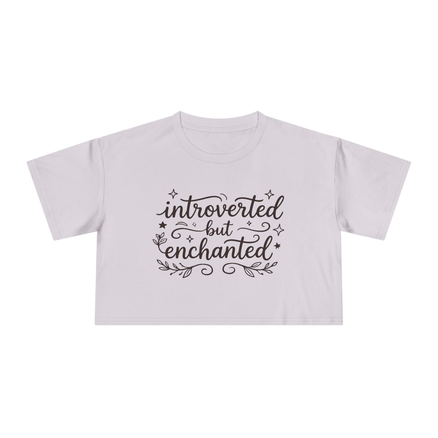 Introverted but Enchanted Cropped Shirt | Cozy Whimsical Gift for Introverts