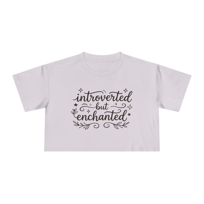 Introverted but Enchanted Cropped Shirt | Cozy Whimsical Gift for Introverts