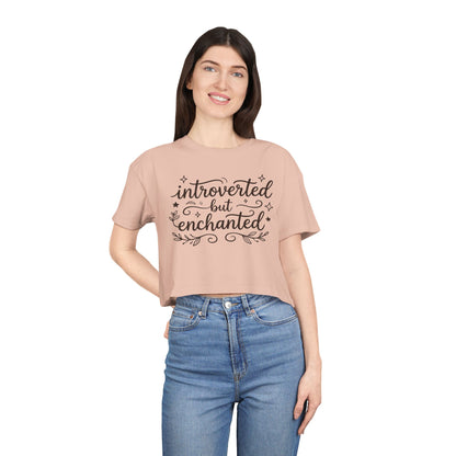 Introverted but Enchanted Cropped Shirt | Cozy Whimsical Gift for Introverts