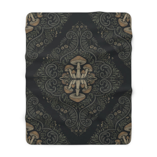 Woodland Damask | Sherpa Blanket