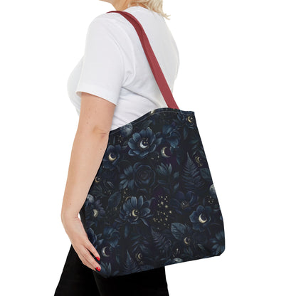 Celestial Flora | Dark Floral Tote Bag