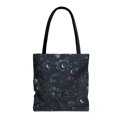 Celestial Flora | Dark Floral Tote Bag