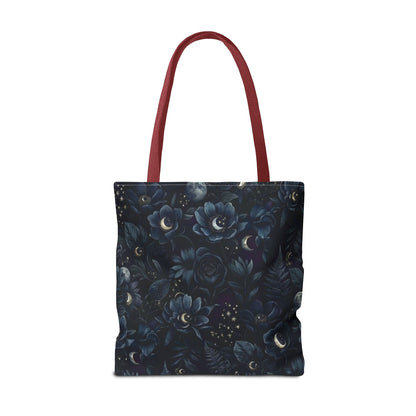 Celestial Flora | Dark Floral Tote Bag