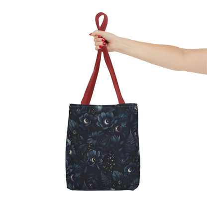 Celestial Flora | Dark Floral Tote Bag