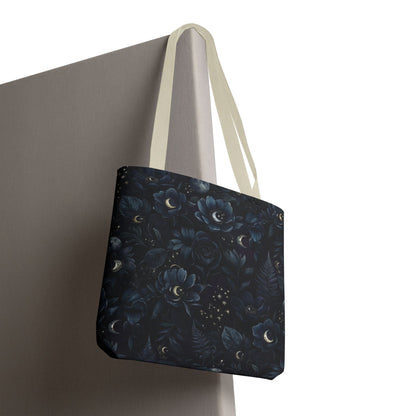 Celestial Flora | Dark Floral Tote Bag