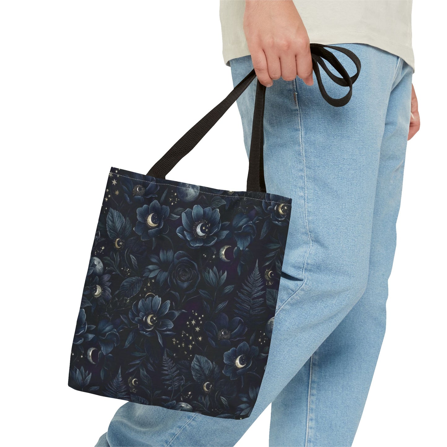 Celestial Flora | Dark Floral Tote Bag