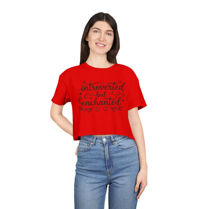Introverted but Enchanted Cropped Shirt | Cozy Whimsical Gift for Introverts