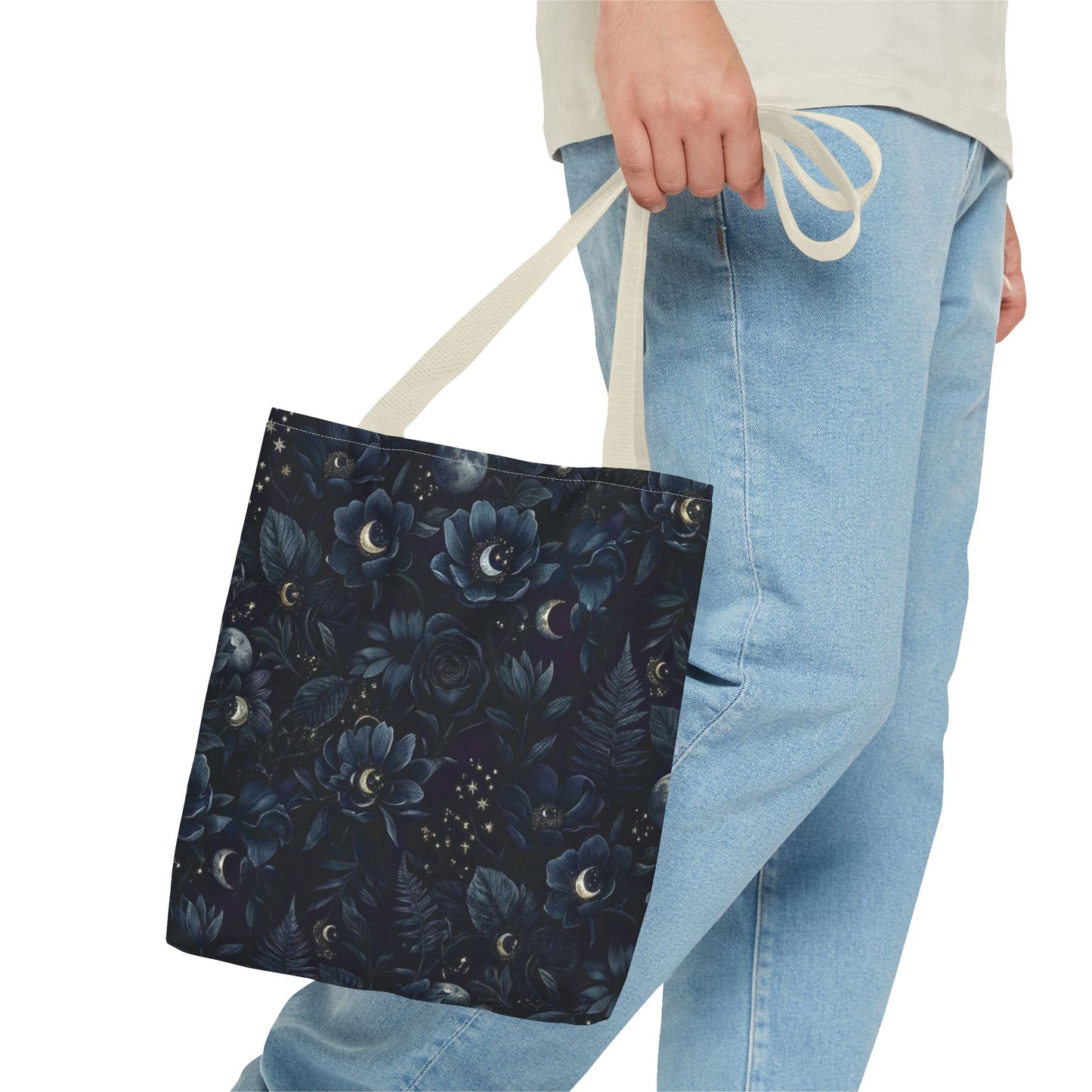 Celestial Flora | Dark Floral Tote Bag