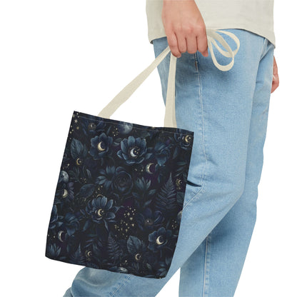 Celestial Flora | Dark Floral Tote Bag