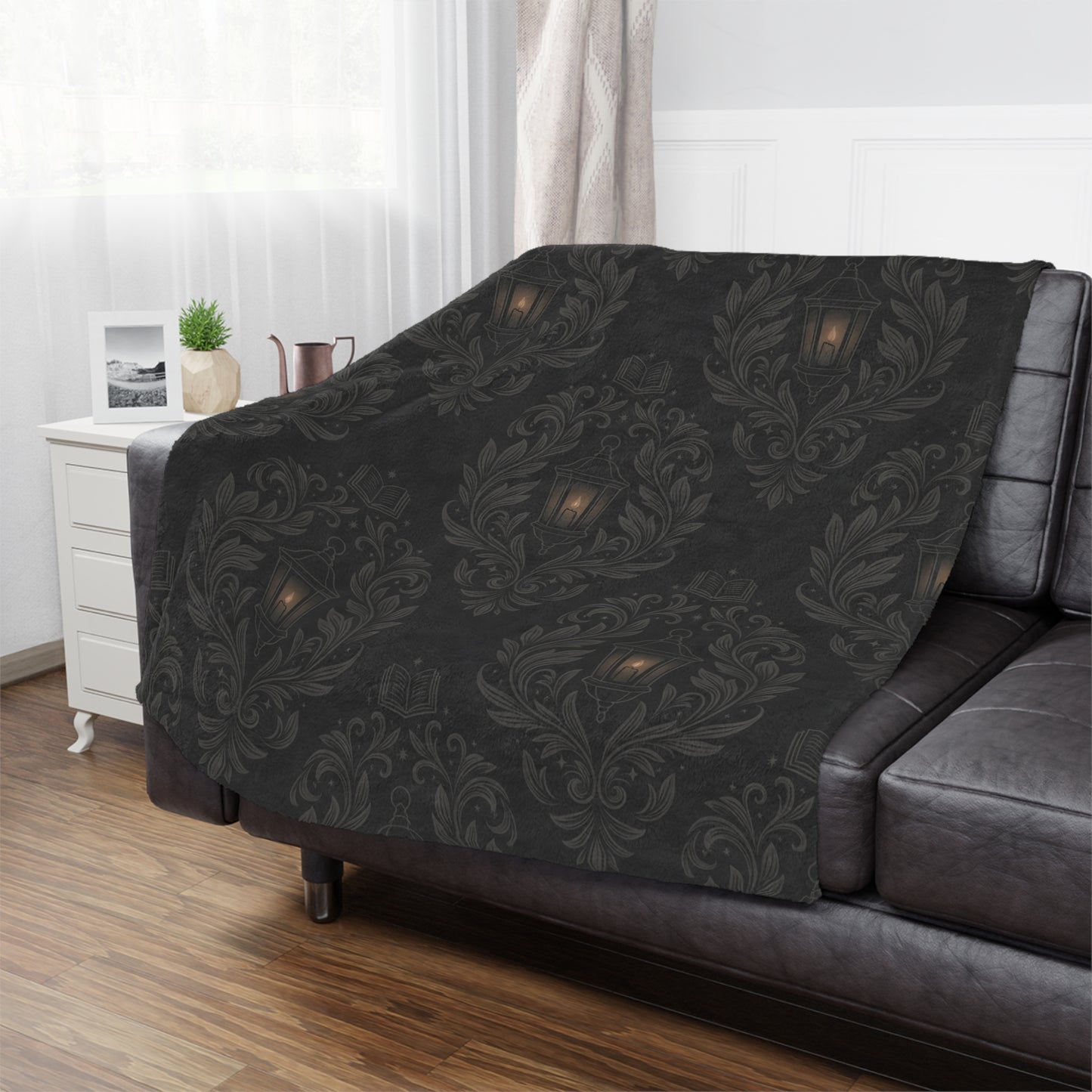 Damask Lanterns | Minky Blanket