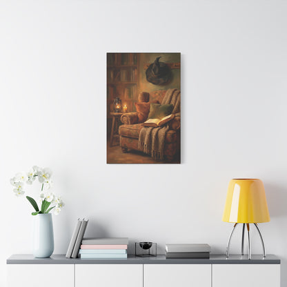 The Reading Witch's Armchair | Stretched Matte Canvas